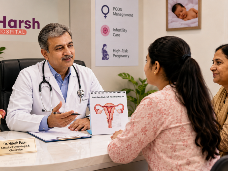 Best Gynecologist in Himatnagar for PCOS, Infertility & High-Risk Pregnancy