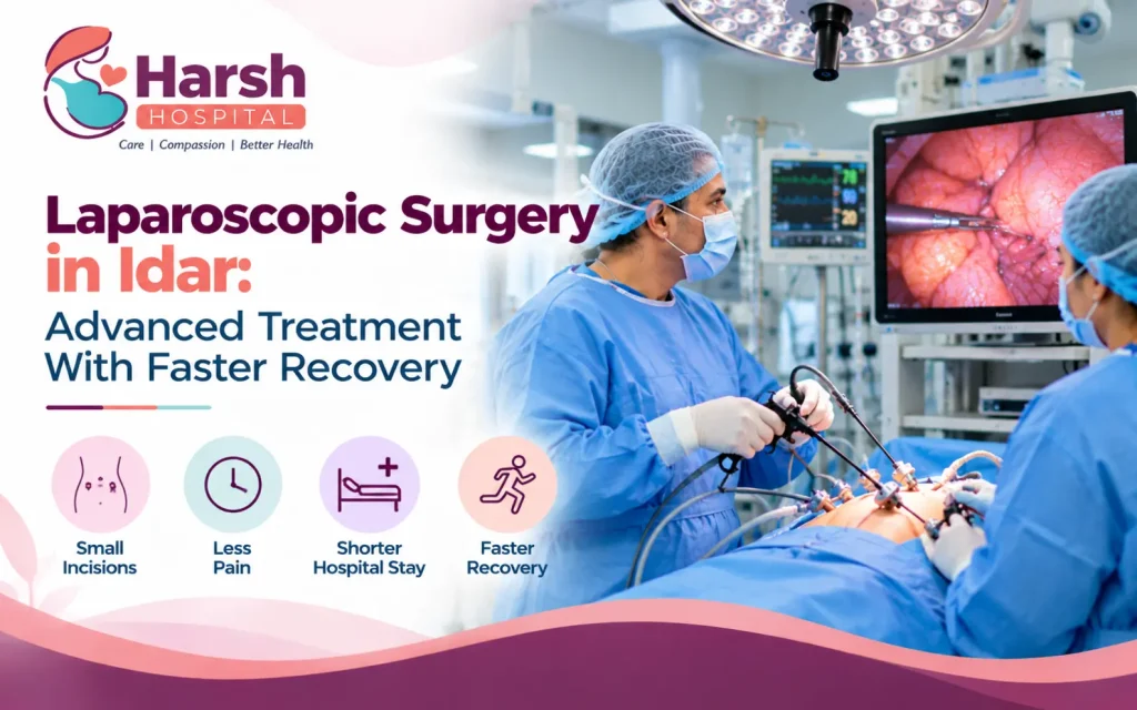 Laparoscopic Surgery in Idar featuring advanced minimally invasive surgical treatment, small incisions, and faster recovery